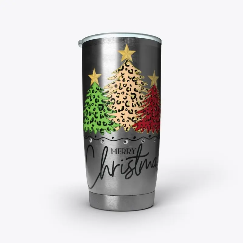 Leopard Xmas Tree Tumbler 