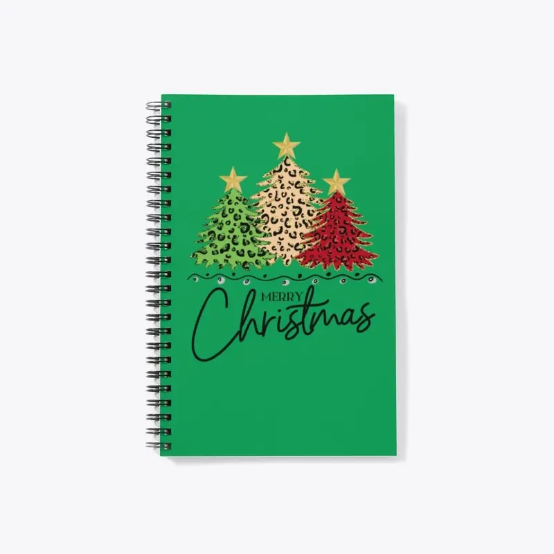 Leopard Xmas Tree Notebook